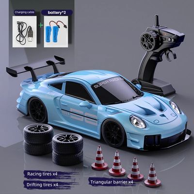 Porsche 911 GT3 RS 4WD RC Drift Car With Tires & Traffic Cones_img_6