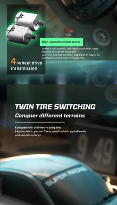 Porsche 911 GT3 RS 4WD RC Drift Car With Tires & Traffic Cones_img_14