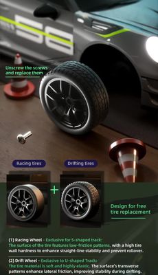 Porsche 911 GT3 RS 4WD RC Drift Car With Tires & Traffic Cones_img_11