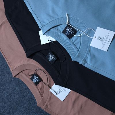 3 pcs Solid Premium Drop Shoulder T-shirt Combo (FREE DELIVERY) #MochaMousse #StoneBlue #Black_img_1