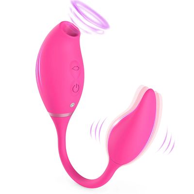 2 IN 1 Clitoral G Spot Sucking Vibrator with Vibrating Love Egg Oral Sex Clit Nipple Sucker Stimulator Vagina Sex Toys for Women_img_0