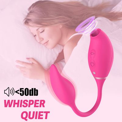 2 IN 1 Clitoral G Spot Sucking Vibrator with Vibrating Love Egg Oral Sex Clit Nipple Sucker Stimulator Vagina Sex Toys for Women_img_4