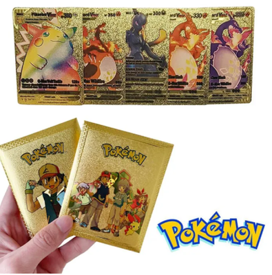 55 Pcs Pokemon Golden Cards Gold Foil Set English Version_img_10