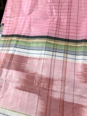 Cotton Lungi Pink with Multicolored Stripes: Sirajganj | Palli_img_2