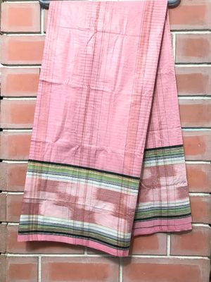 Cotton Lungi Pink with Multicolored Stripes: Sirajganj | Palli_img_4
