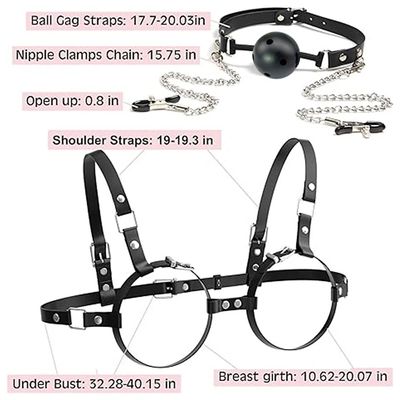 Sm Leather Bra Adjustment Leather Ring Bra With Erotic Bondage Leather Boobs Bondage Couple Man Woman Bed Sex Toys Adults 18+_img_1