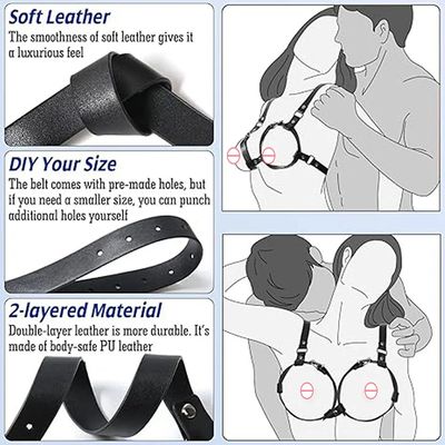 Sm Leather Bra Adjustment Leather Ring Bra With Erotic Bondage Leather Boobs Bondage Couple Man Woman Bed Sex Toys Adults 18+_img_5