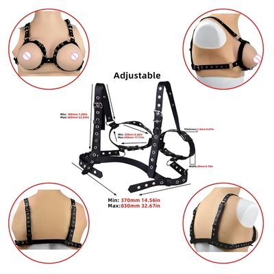 Sex Toys For Women Breast Bondage Belt BDSM Sex Product Couples Leather Punk Harness Corset Slave Breasts Adult Play Accessories_img_5