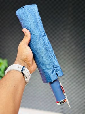 Premium 12-Ribs Automatic Umbrella With Flash Light – Blue ._img_2