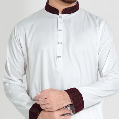 প্রিমিয়াম হেরিংবন কটন ফেব্রিক পাঞ্জাবি_img_0