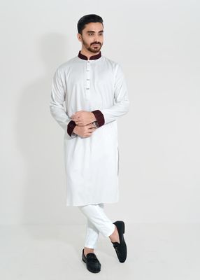 প্রিমিয়াম হেরিংবন কটন ফেব্রিক পাঞ্জাবি_img_2