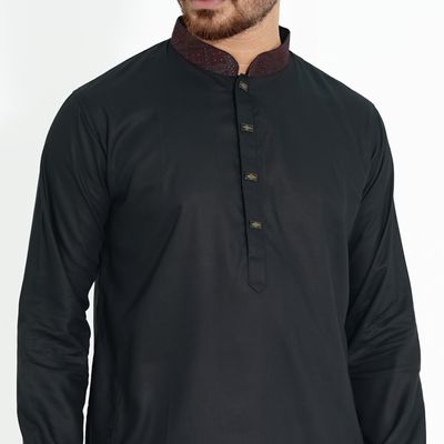 প্রিমিয়াম হেরিংবন কটন ফেব্রিক পাঞ্জাবি_img_0