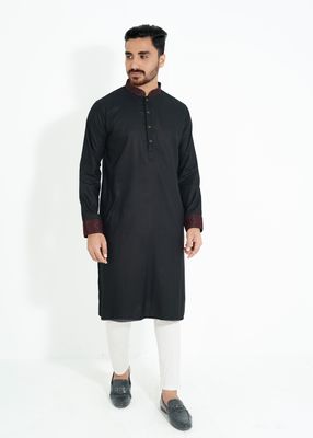 প্রিমিয়াম হেরিংবন কটন ফেব্রিক পাঞ্জাবি_img_1