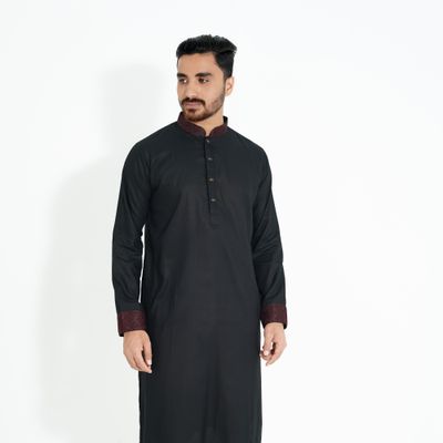 প্রিমিয়াম হেরিংবন কটন ফেব্রিক পাঞ্জাবি_img_2