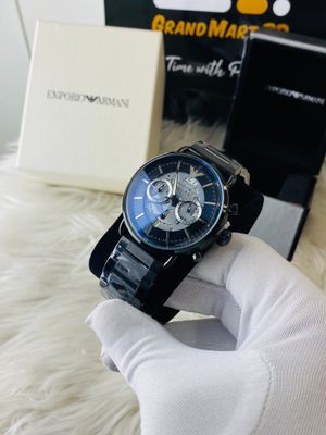 Armani Oval || Full black watch_img_0