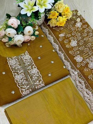 Semi –Embroidery & Sequence Work Party dress_img_2