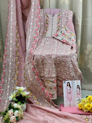 Semi –Embroidery & Sequence Work Party dress_img_9