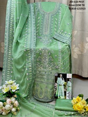 Semi –Embroidery & Sequence Work Party dress_img_8
