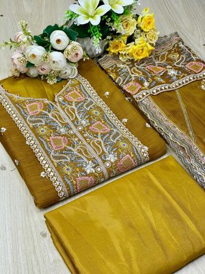 Semi –Embroidery & Sequence Work Party dress_img_7