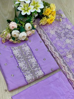 Semi –Embroidery & Sequence Work Party dress_img_7