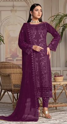 Semi –Embroidery & Sequence Work Party dress_img_2