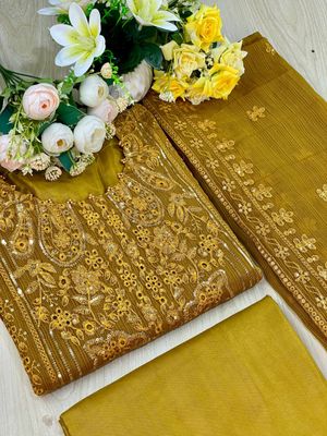 Semi –Embroidery & Sequence Work Party dress_img_4