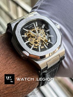 PATEK AUTO SKELETON BLACK BELT BLACK DIAL_img_3