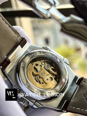 PATEK AUTO SKELETON BROWN BELT WHITE DIAL_img_5