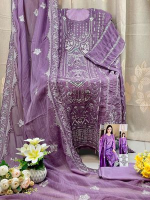Semi –Embroidery & Sequence Work Party dress_img_10