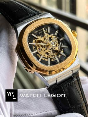 PATEK AUTO TWO TONE SKELETON BLACK BELT BLACK DIAL_img_1