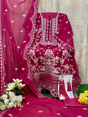 Semi –Embroidery & Sequence Work Party dress_img_2
