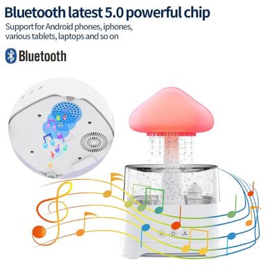 5 IN 1 Bluetooth Speaker Rain Cloud Humidifier, switchable 7 colors, 450ml capacity super quiet, intelligent anti-dry function_img_3
