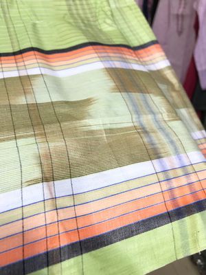 Cotton Lungi Turquoise with Striped Border: Sirajganj_img_8