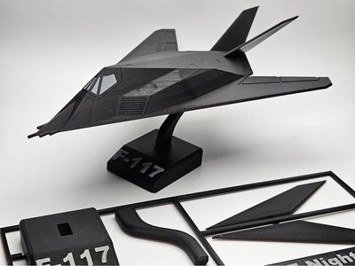 F-117 Stealth Fighter Kit Card – Snap-Fit Jet Model_img_0