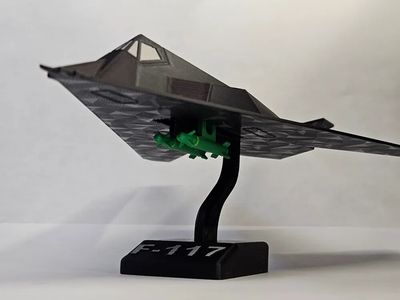 F-117 Stealth Fighter Kit Card – Snap-Fit Jet Model_img_1