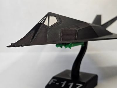 F-117 Stealth Fighter Kit Card – Snap-Fit Jet Model_img_2
