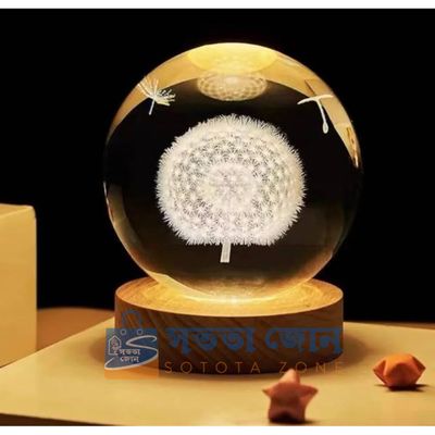 Multi Color Changing LED 3D Crystal Ball -Color Variations_img_1
