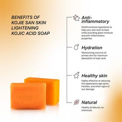 Kojie San Facial Beauty Soap 3 Bars Per Pack (65g)_img_3