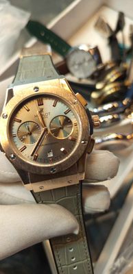 Hublot Classic Fusion Grey Dial Rose Gold Case Grey Belt Leather_img_0