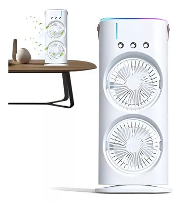 Spray Fan Double-Ended Fan Mini Evaporative Air Cooler Humidifier Fan With LED Light Personal Air Cooler For Travel Camping Room_img_2