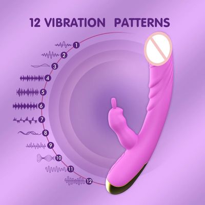 2 in 1 Heating G Spot Rabbit Vibrator For Women Clitoris Nipple Dual Stimulator Vagina Massager,Sex Toys For Female Masturbator_img_4