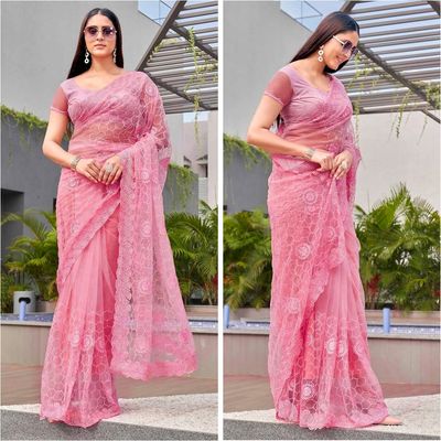 Embroidery work party saree_img_0