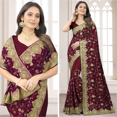 Embroidery & Sequence Work Party saree_img_2