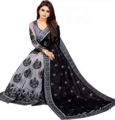 Embroidery work party saree_img_1
