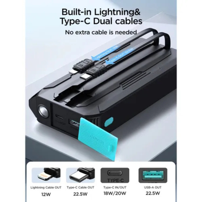 Joyroom JR-L018 20000mAh 22.5W Power Bank with Dual Cables_img_1