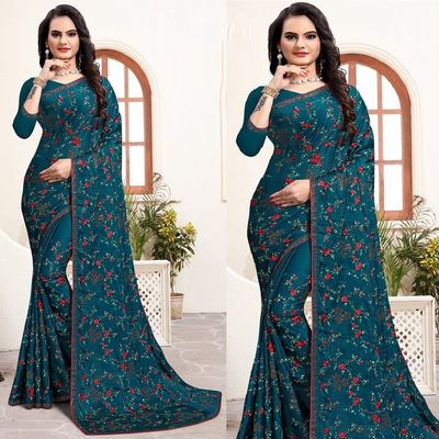 Embroidery work party saree_img_1