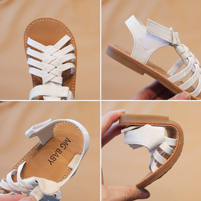 Kids Summer Crossed Beach Leather Sandals (1.5 to 5.5 years) for your baby's smile_img_4