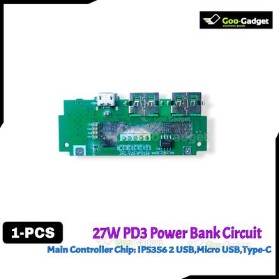 IP5356 27W Quick Charge PD3.1 USB 3.1 Gen-1 Digital Power Bank Circuit – 3-in-1 Charging Input Output Port – LED Display_img_2
