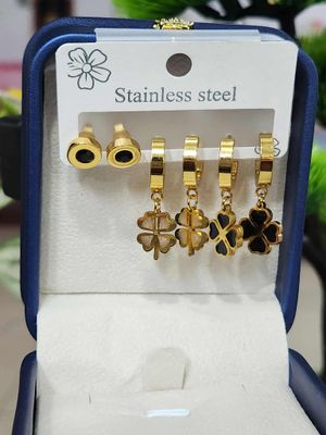 3 pair stainless steal  earrings set Colour guaranteed_img_0