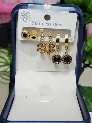 3 pair stainless steal  earrings set Colour guaranteed_img_0